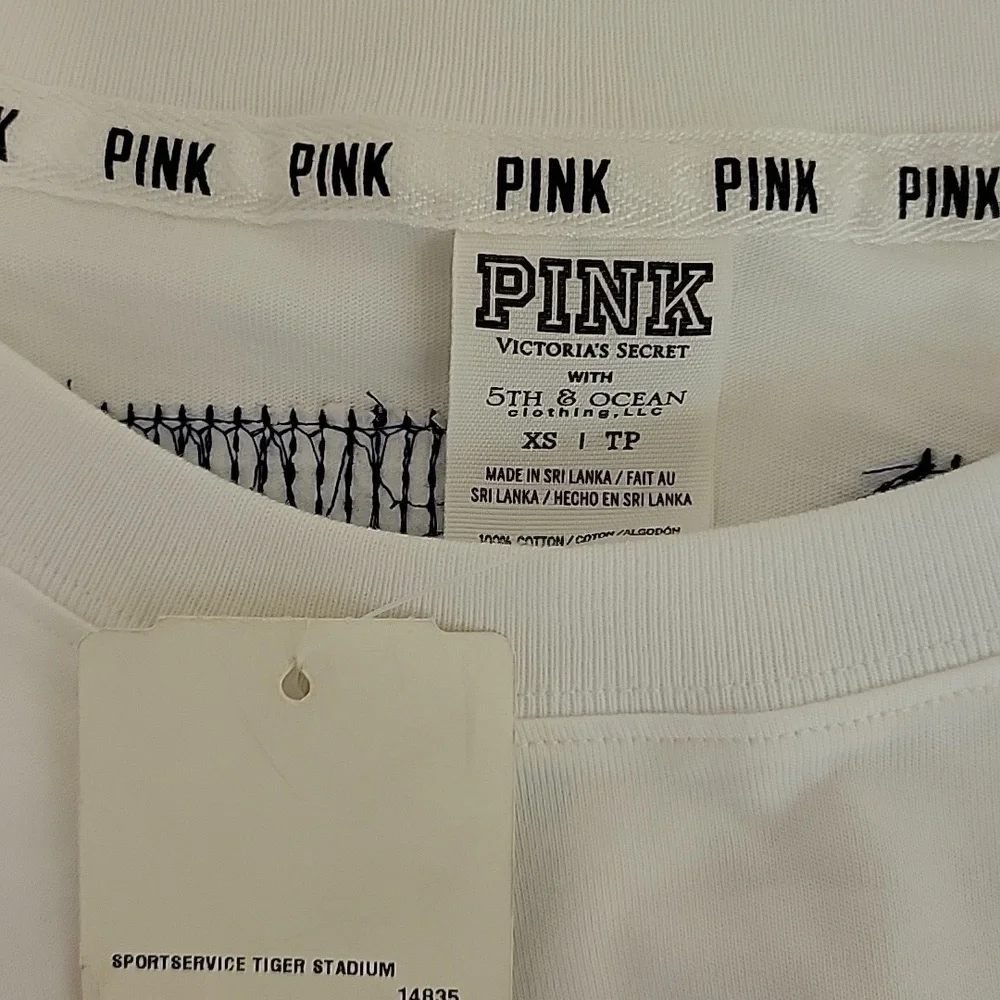 Victoria's Secret Pink Detroit Tigers white sequin shirt women's  sz XS New - Picture 4 of 6